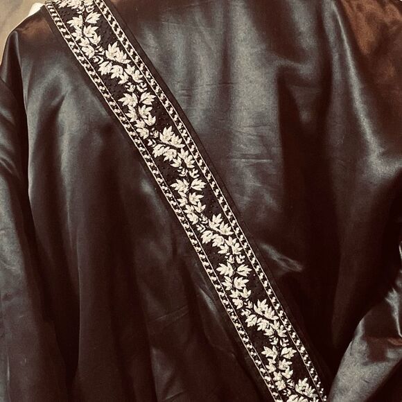 Crystal Amiri Bomber Jacket - Black - size L - Unisex - Silk Bomber Jacket Coat - Picture 3 of 16